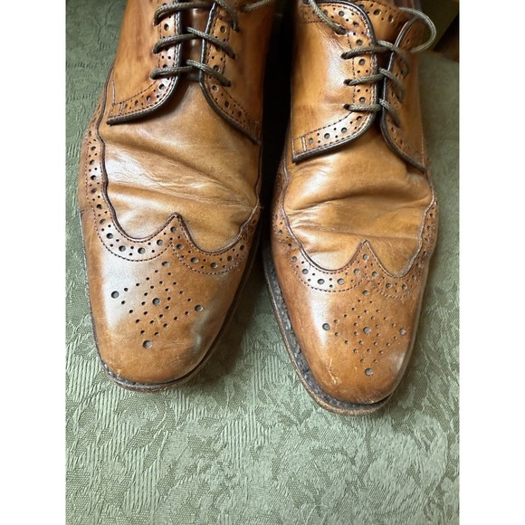 Allen Edmonds Mens Size 10 Bel Air Brown Wingtip Shoes Lace Up Brogue Derby main image 9